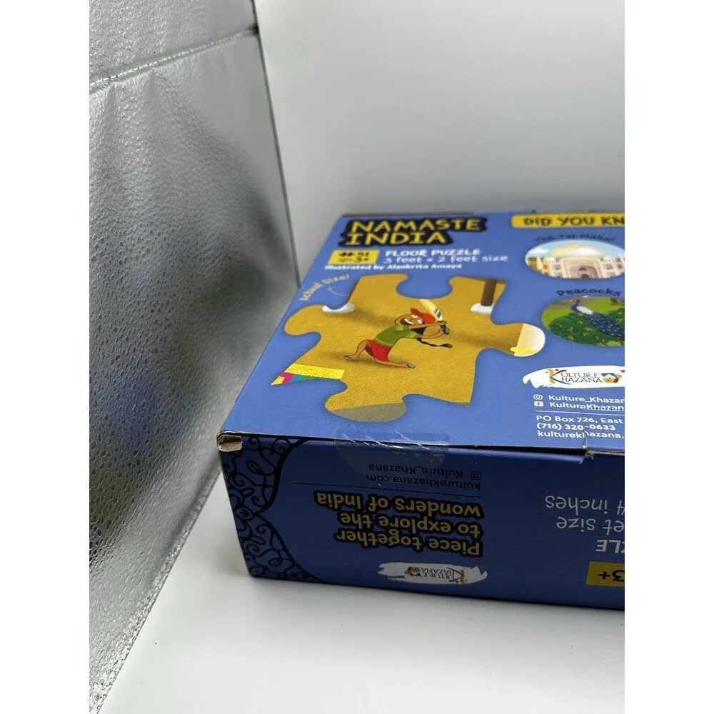 Kulture Khazana Namaste India Floor Puzzle 51 pc 3x2 ft Taj Mahal India Kids